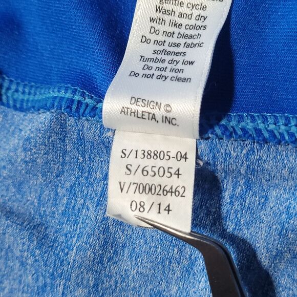 Athleta Running Wild Half Zip Macaw Blue Heather Womens Small - Picture 7 of 13
